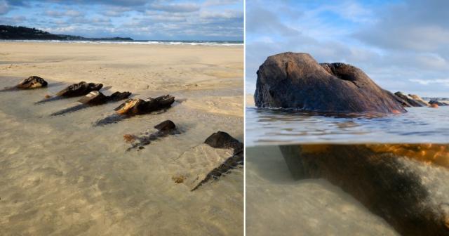 Experts are unsure which ship these remains are from (Picture: Cornwall Live/BPM Media)